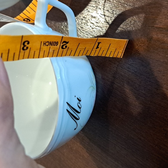 Limoges France Tea/Coffee Cup, Moi& Coi inscribed on white porcelain - Picture 11 of 12